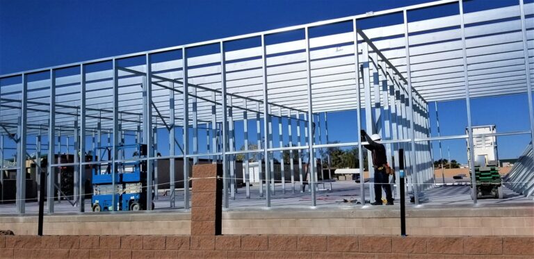Construction! Steal Framed Commercial Building Under Construction!